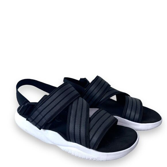 Adidas Sandals Swim Slide 90s Regular Fit Black Grey White Comfort Size 10 - Picture 9 of 10